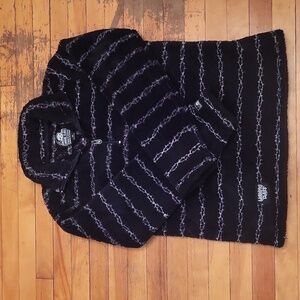 Barbed wire black sherpa halfed zipped fleece